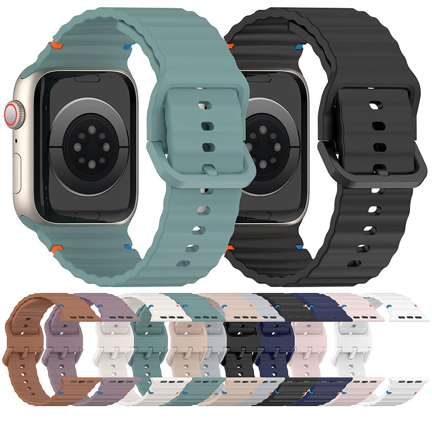 Silicone Watch Strap 42mm 44mm 45mm 49mm For iPhone Watch 1/2/3/4/5/6/7/SE/Ultra
