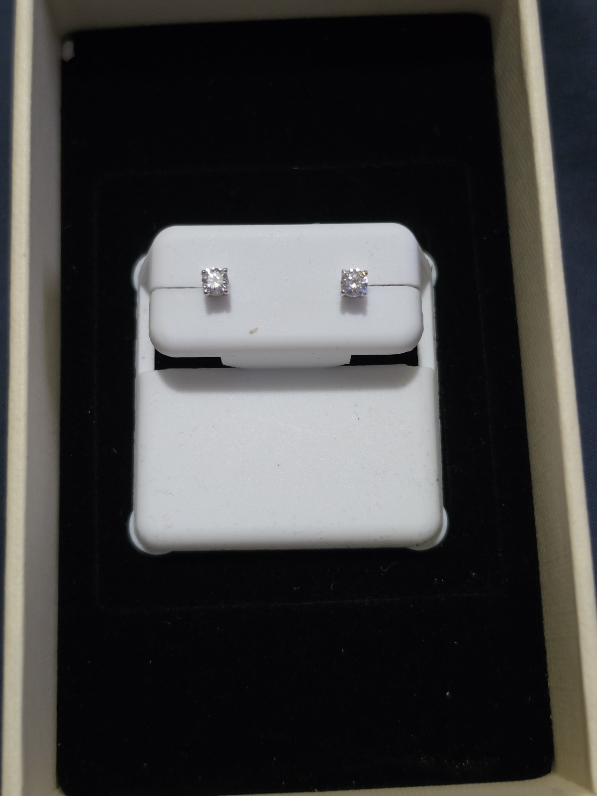 Moissanite 0.25ctw Square Stud Earrings 925 Sterling Silver Butterfly Back