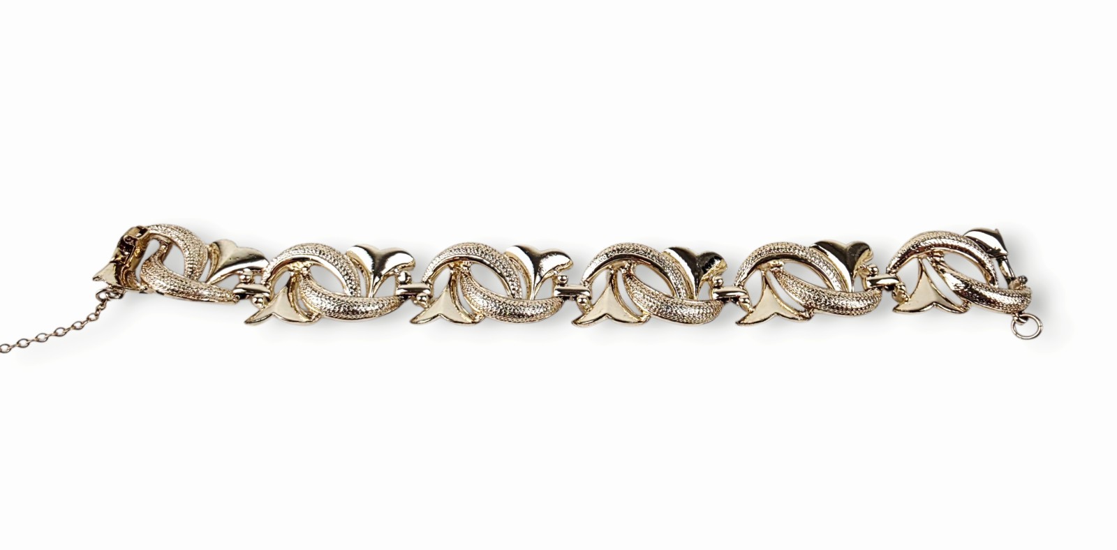 Gorgeous Vintage Coro Signed Gold Tone 7.5 Inch Bracelet