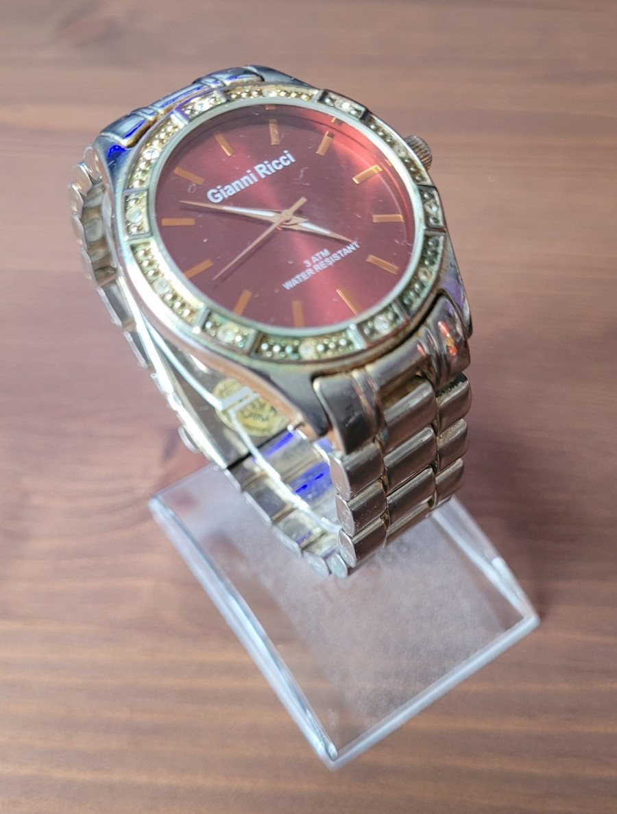 Gianni Ricci TMG3668A GR81 Womens Wrist Watch Bracelet Stainless Steel Red Dial