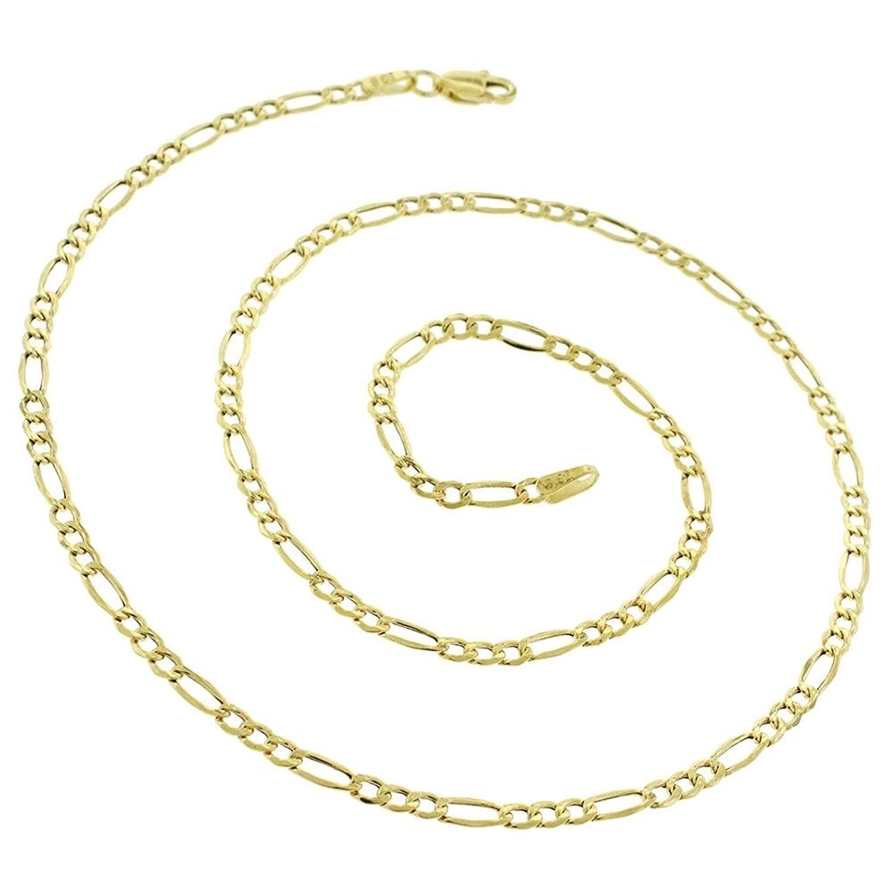 18K Gold Filled 26 inch 4mm Tarnish/Lead/Nickel-FREE Figaro Chain Necklace J139G