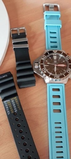 FKM Rubber Watch Strap Quick Release Waterproof Diving Watches Band 20mm/22mm