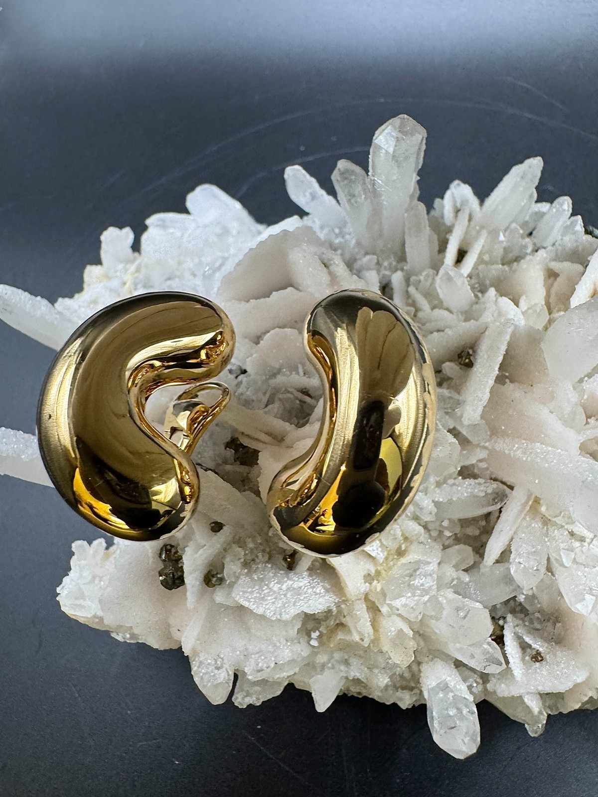 Fancy 18K Luminous Yellow Gold Earrings from Italy