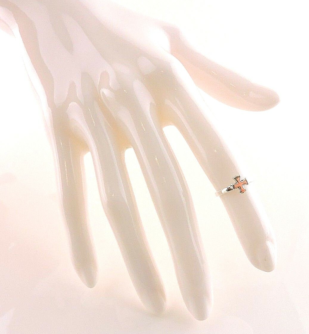 Size 4 Adjustable Sterling Silver Cross Toe – Midi Ring