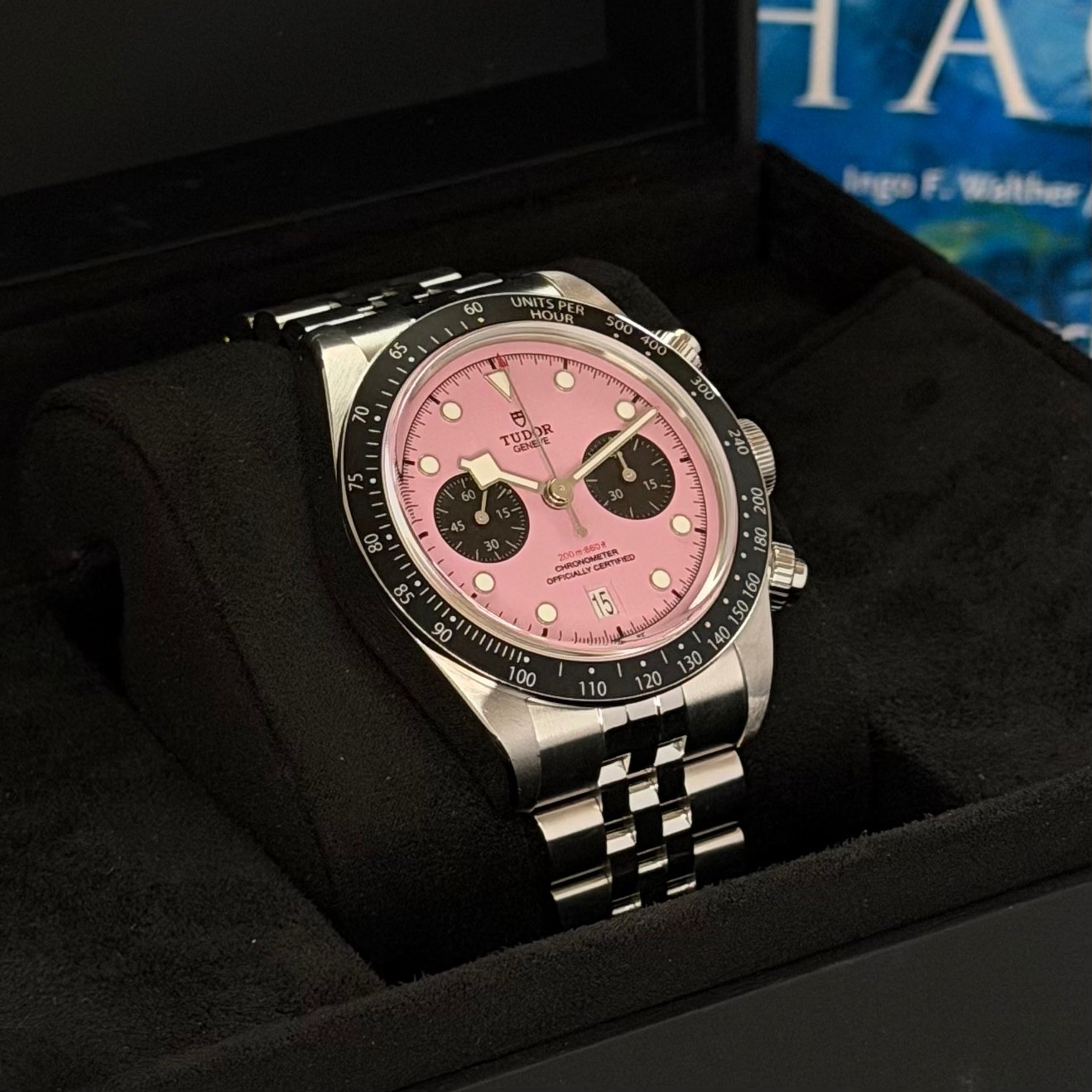 Tudor Black Bay Pink Dial Inter Miami Chrono 2025 Full Set Warranty