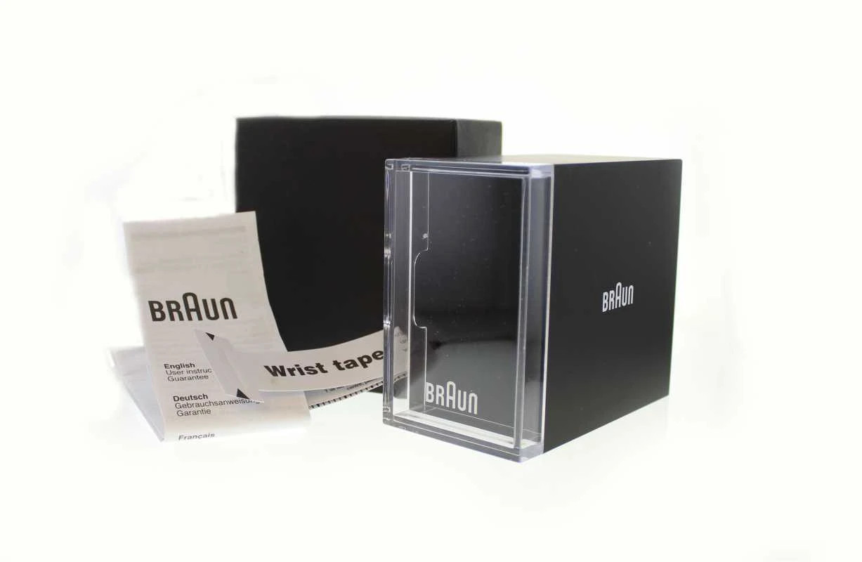 Braun Watch Steel Mesh Bracelet Unisex with Interchangeable Grey Silicon Strap