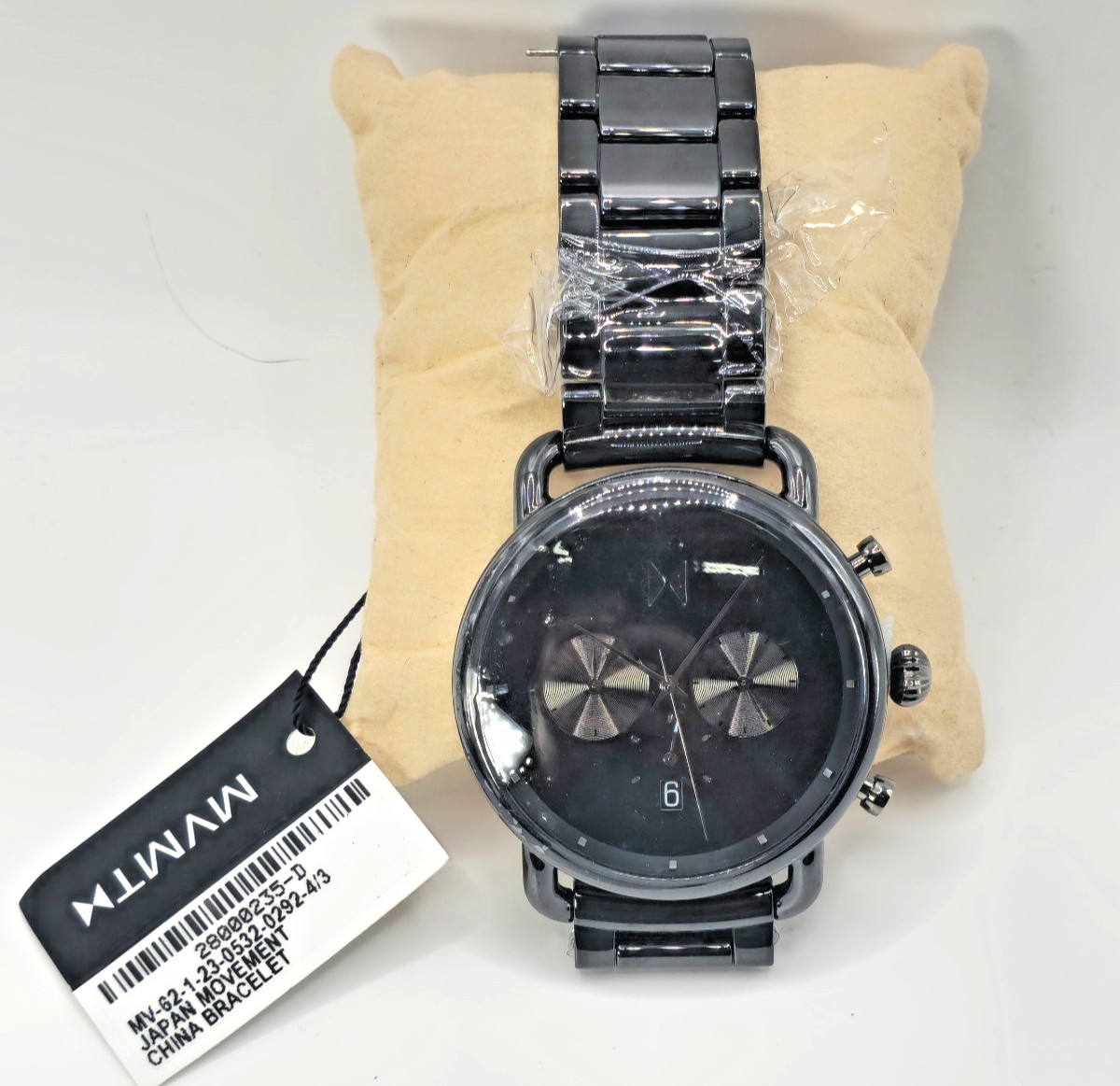 MVMT Black Ceramic Chronograph Men’s Watch Date 3 Bar Japan Movement