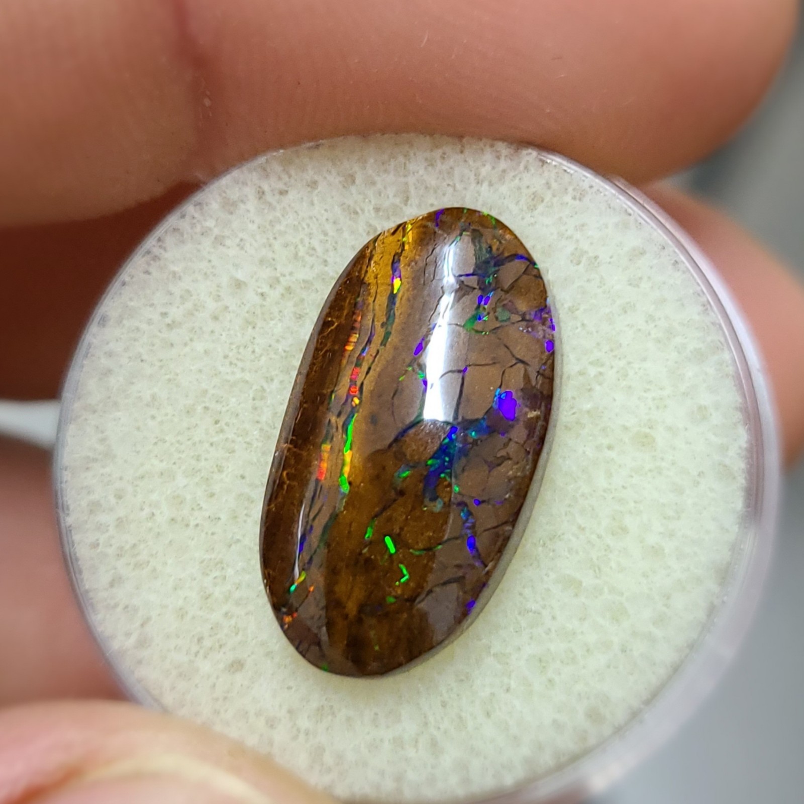 9.45 ct Koroit Boulder Opal *INVESTMENT GRADE* Best fire-all colors double sided