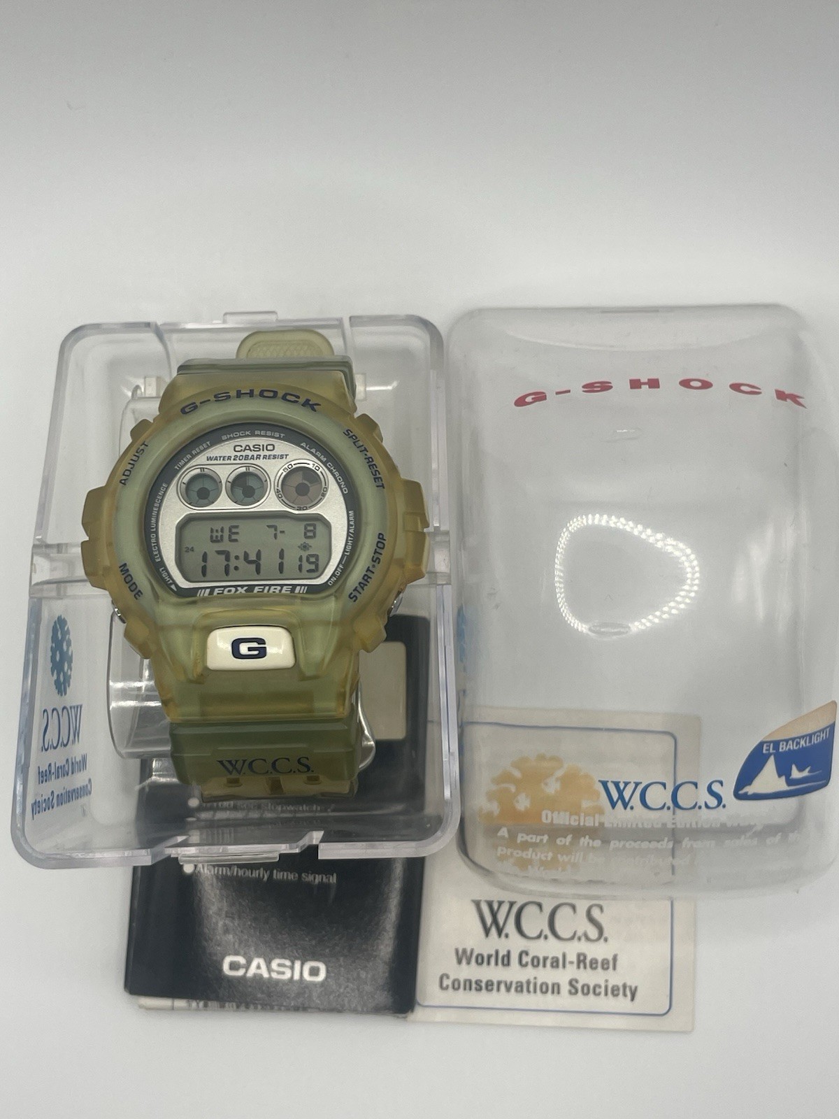 Casio G-SHOCK DW-6900WC W.C.C.S. Fox Fire III 1997 Vintage Box Manual Tested