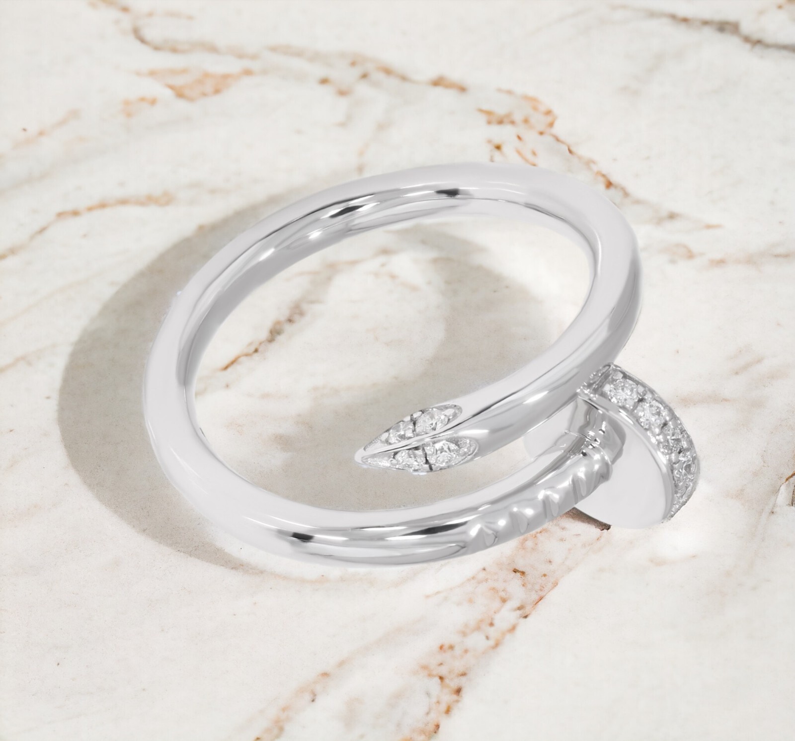 0.20 Carat Round Cut Lab Grown Diamond Engagement Ring in Sterling Silver