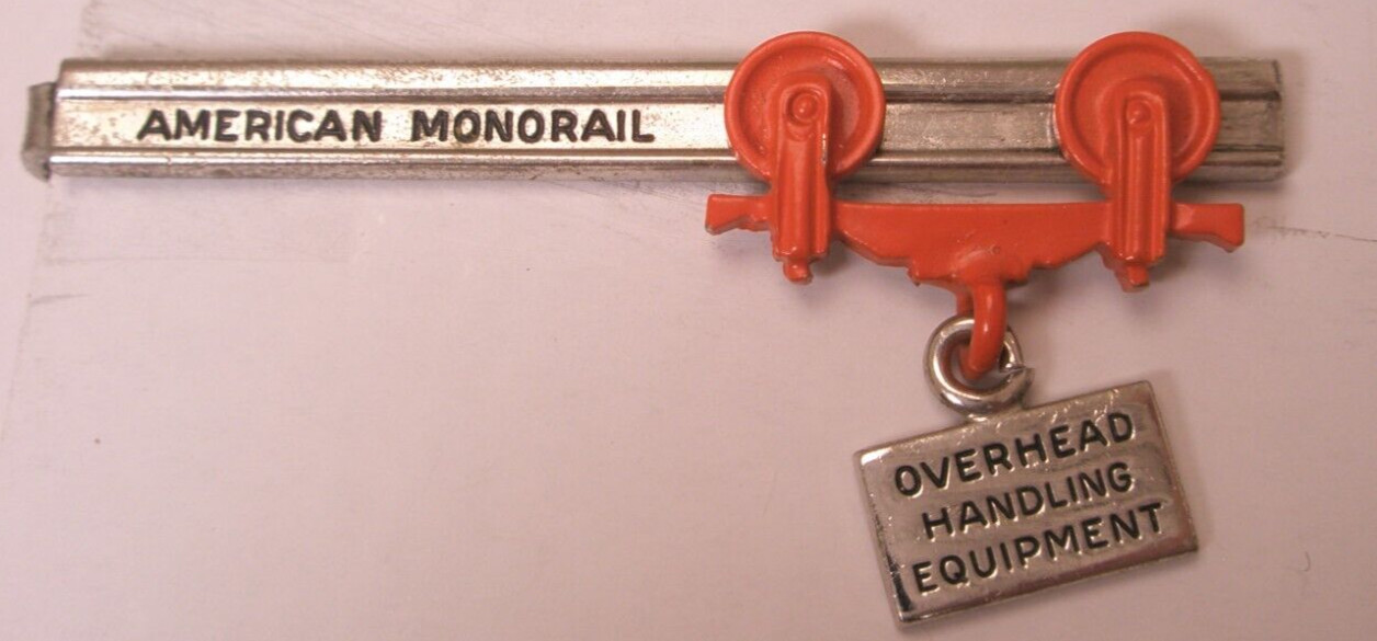 American Monorail Overhead Handling Equipment Vintage Tie Bar Clip crane hoist