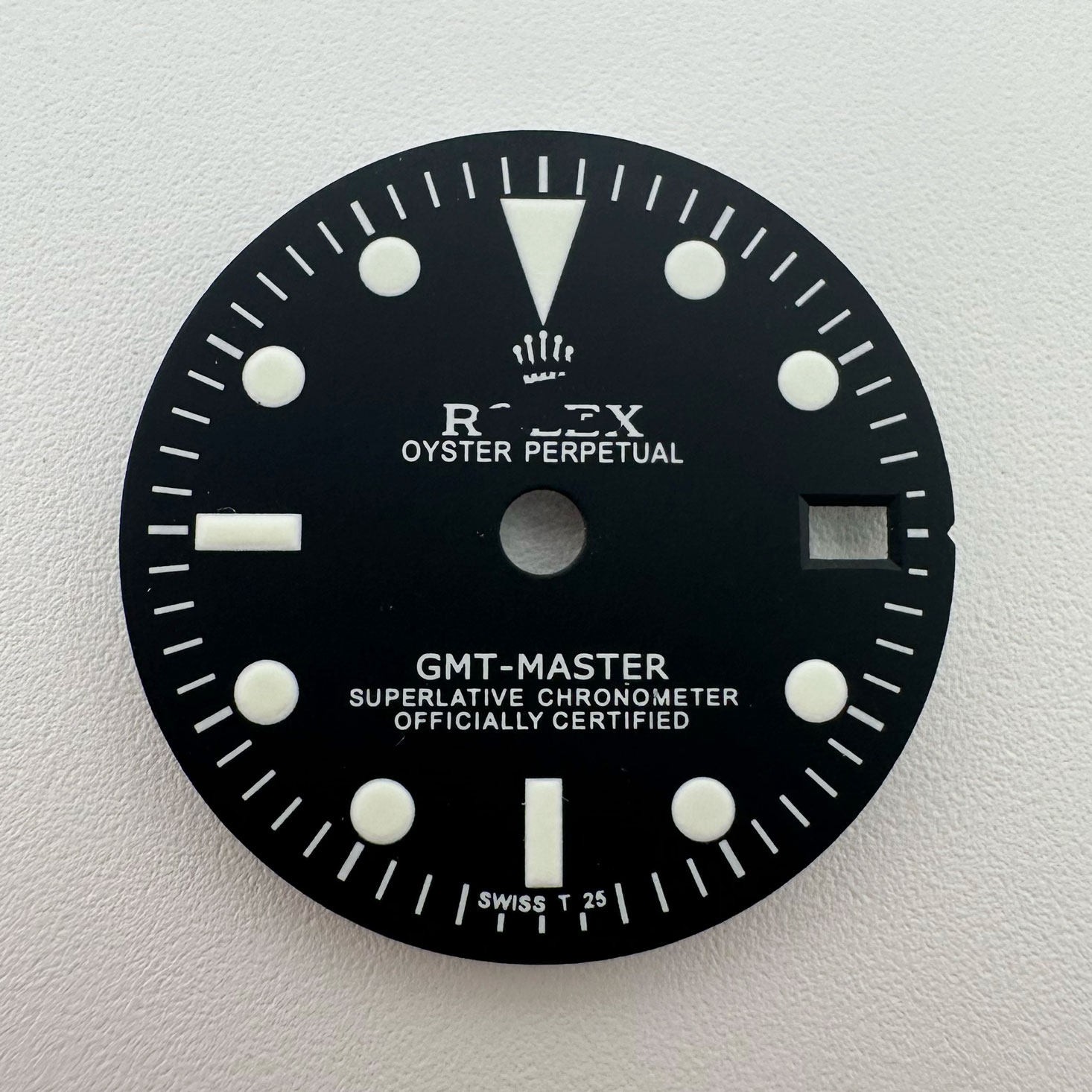 28.5mm Retro Black Watch Dial Green Lume for NH35 NH36 4R 7S Movement Accessorie