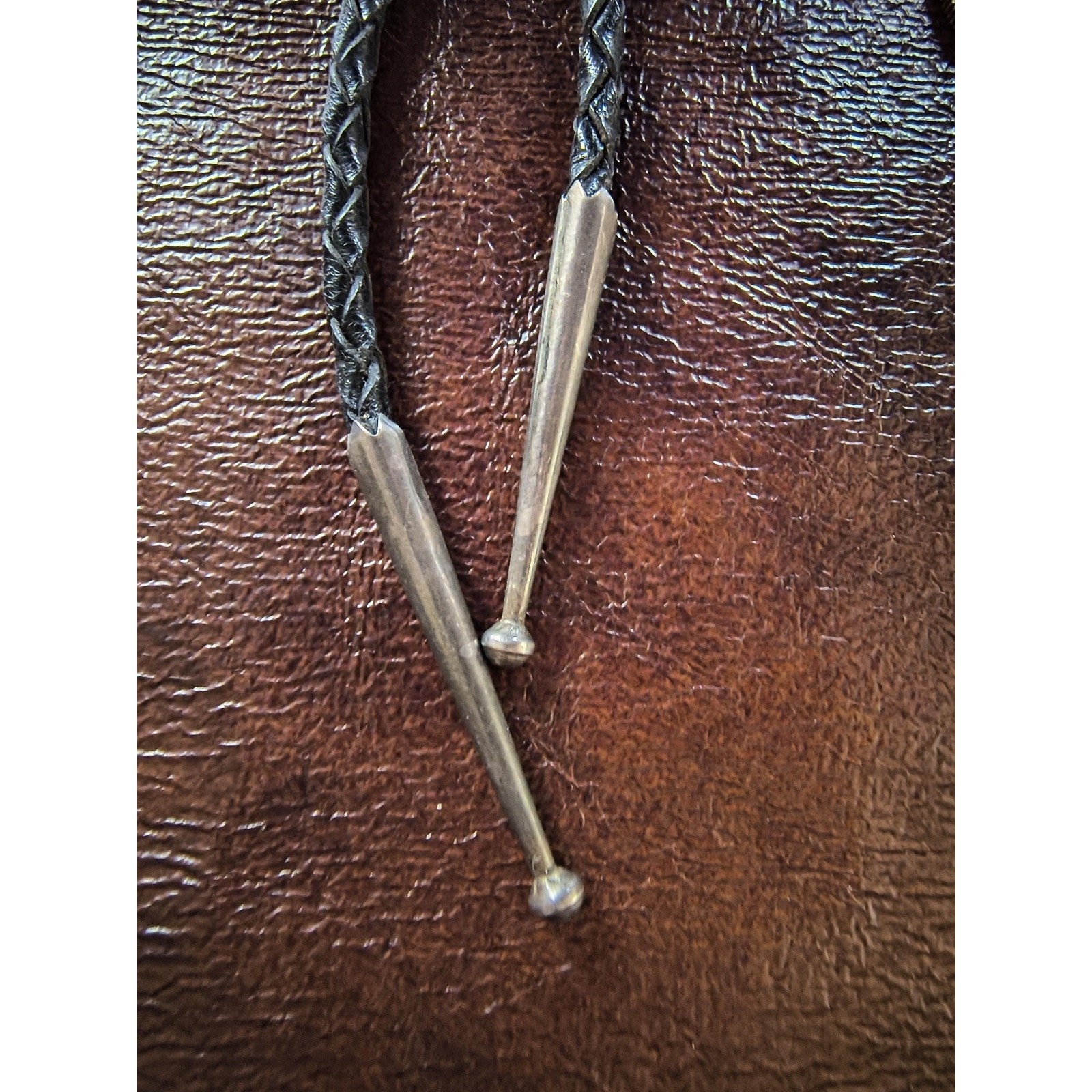 Old Sterling Silver Inlay Bolo Tie – Turquoise, Onyx, MOP & Spiny Oyster