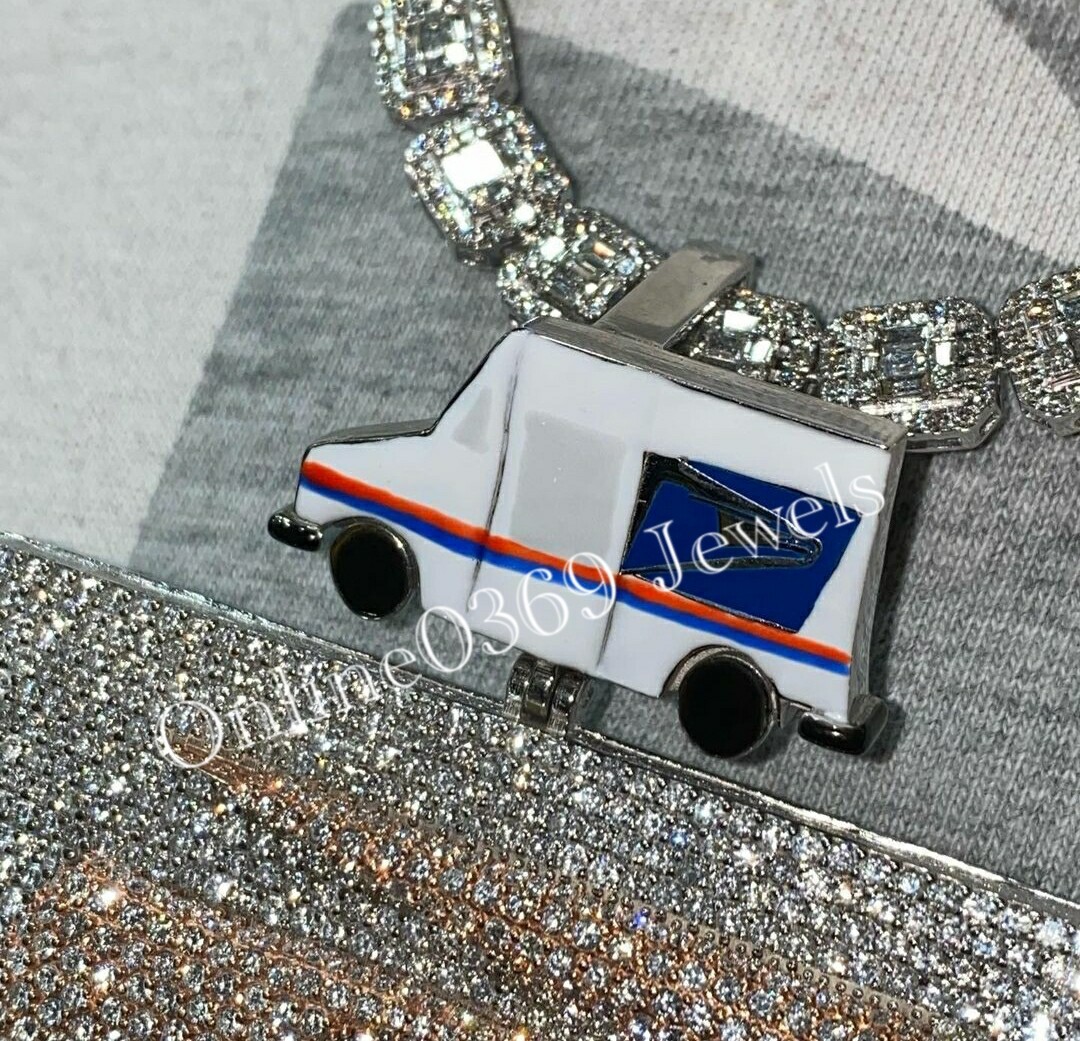 Men’s Customized 3 ct Round Cubic Zirconia Delivery Order Pendant 925 Silver
