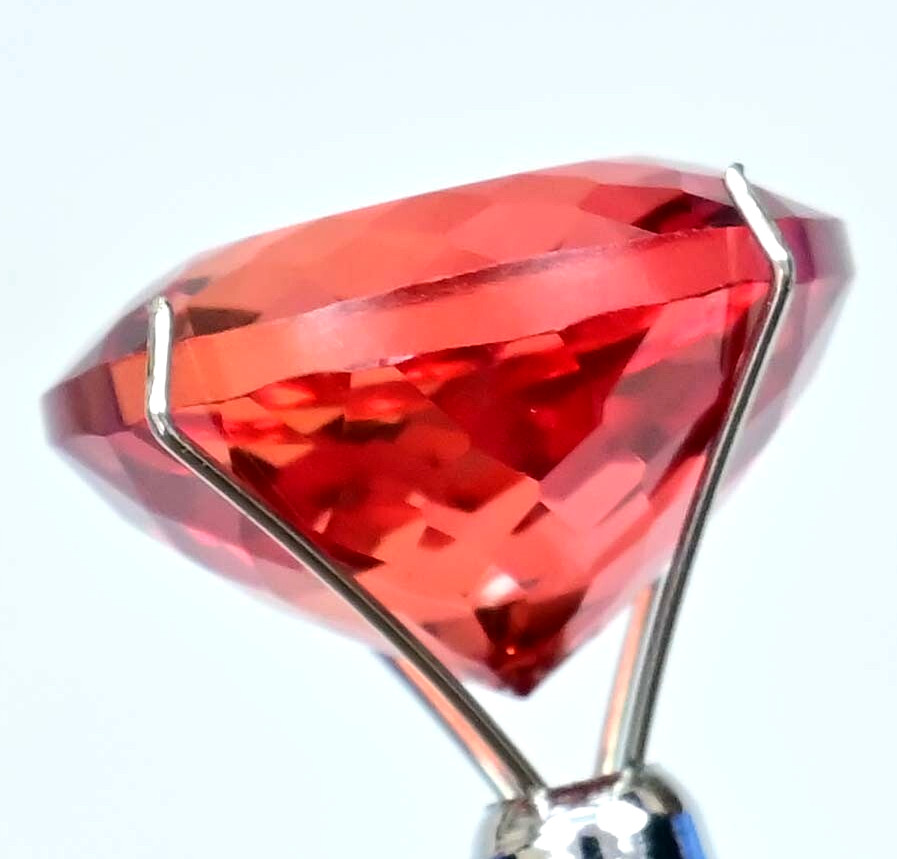 19.20 Ct Natural Sri Lanka Red Orange Spinel Certified Flawless Loose Gemstone