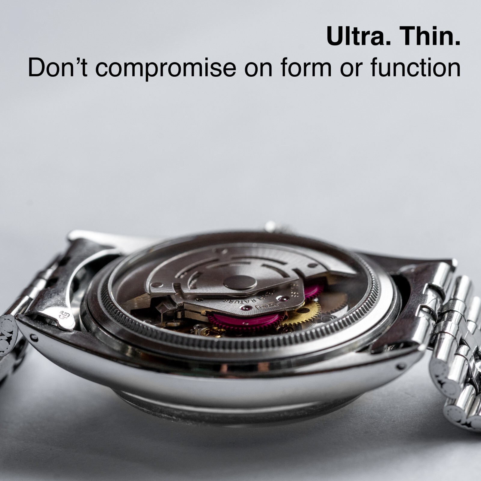 Extra-Slim Sapphire Exhibition Caseback for Vintage Rolex Datejust