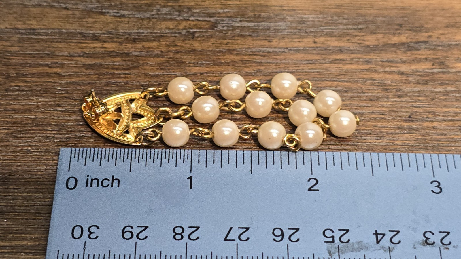 Vintage Avon Pearly Shower Earrings Art Deco Gold Tone