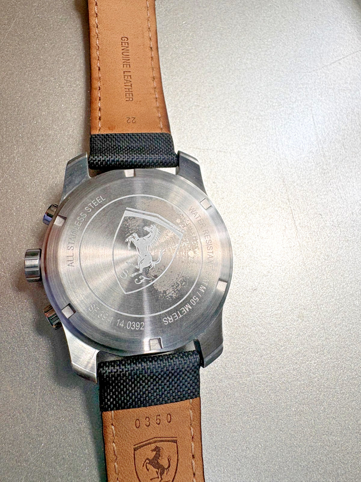 Ferrari Scuderia Black blue stainless Leather band men’s watch Chronograph