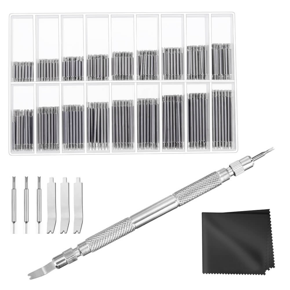 Anezus Watch Link Remover Kit with Spring Bar Tool Watch Band Tool and 360 Pcs W