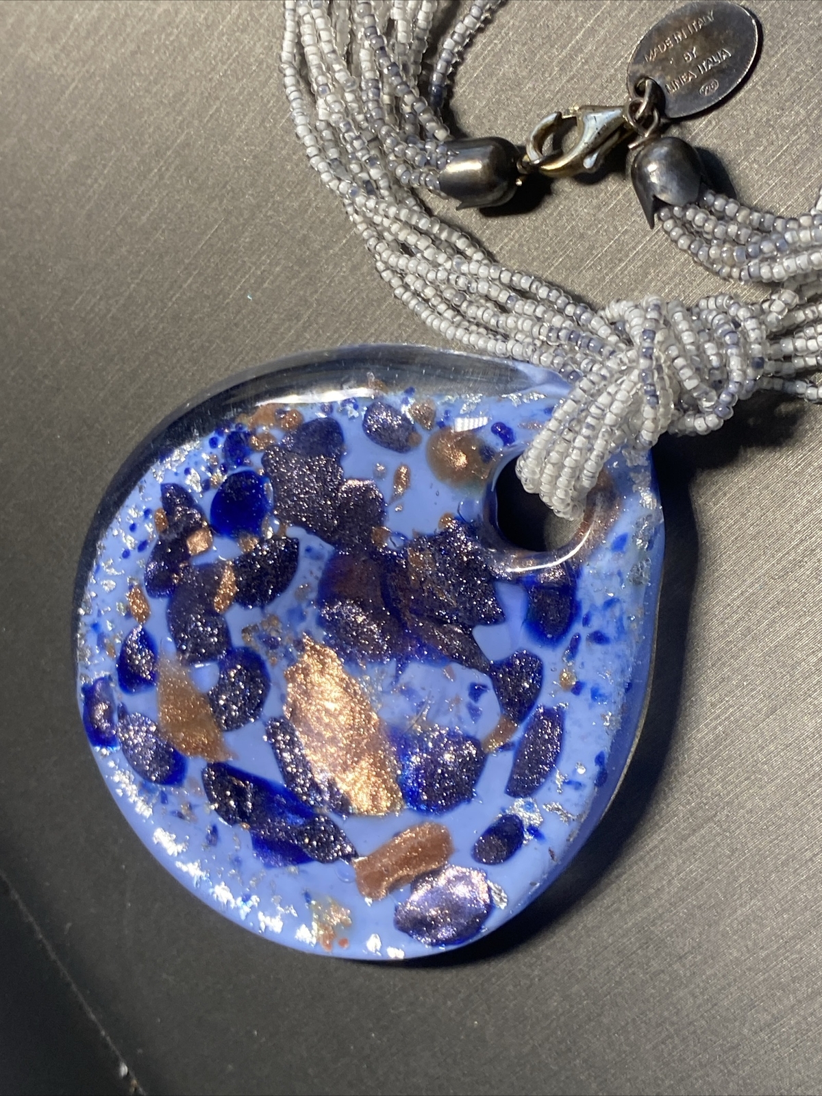 Murano Art Glass Vintage Pendant Necklace Estate Fine Jewelry Pre-Owned