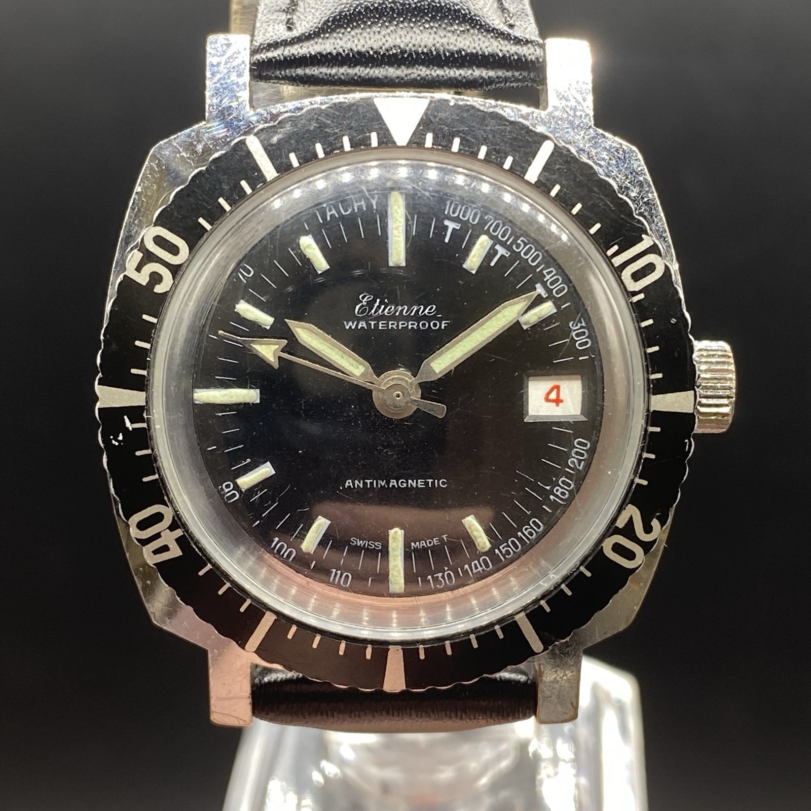 Vintage Etienne Webster Antimagnetic Swiss One Jewel Diver Watch Mechanical