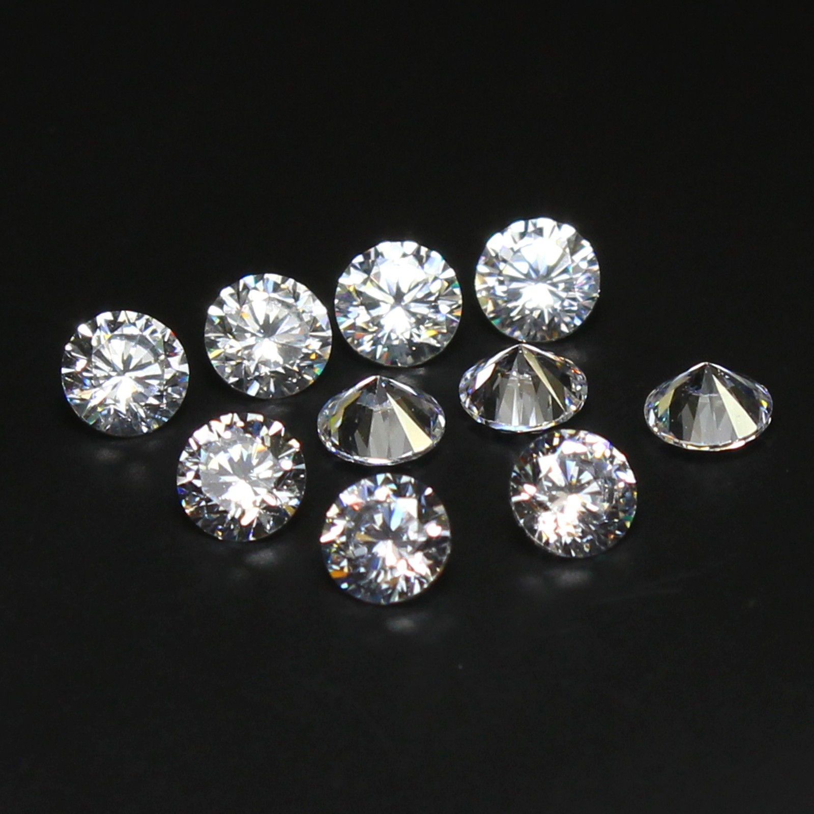 Certified Natural D Color VVS1 Brilliant Cut 2.50 MM Round White Diamond 10 Pcs