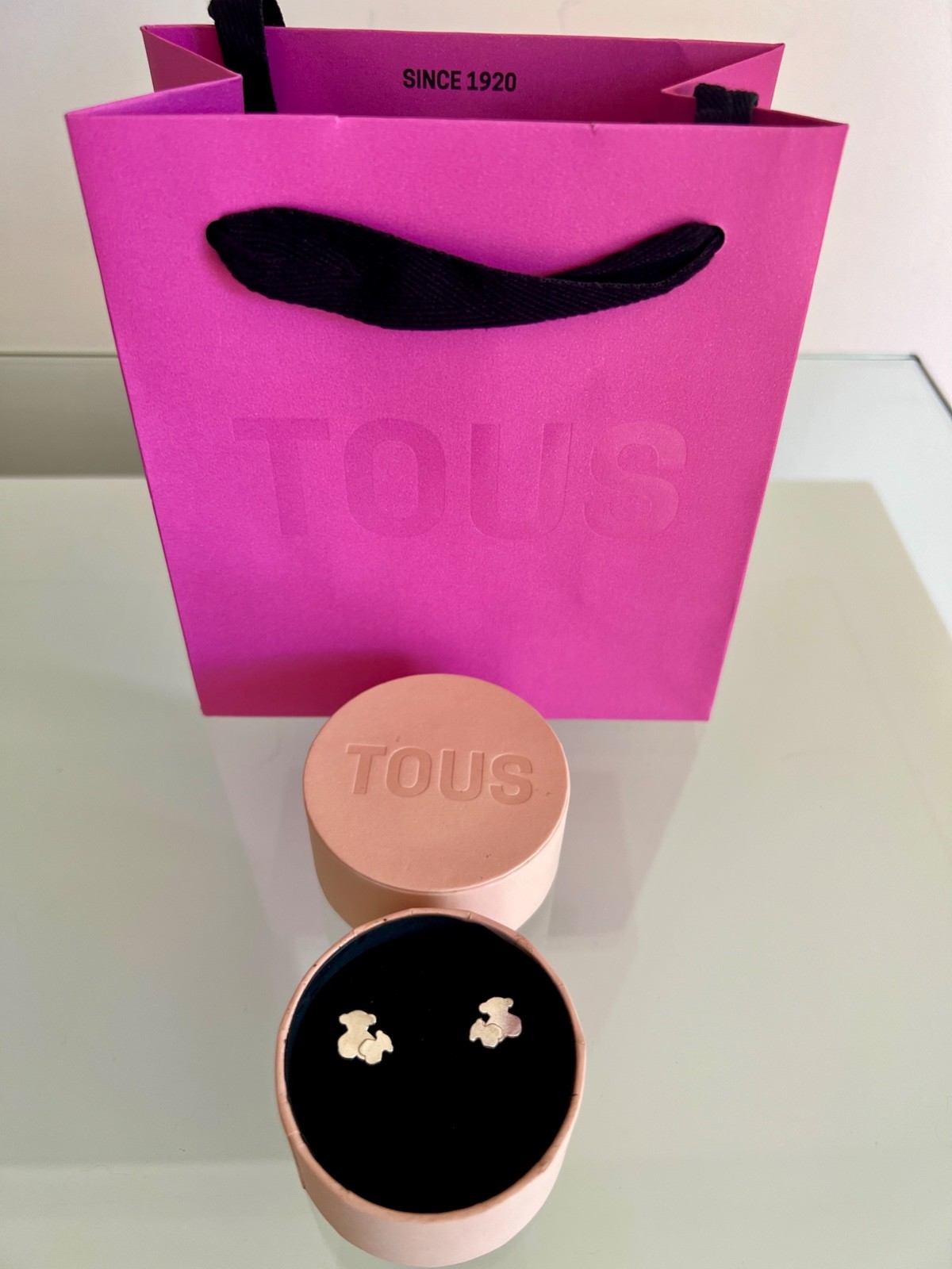 TOUS Silver Hill Earrings Bear Motif