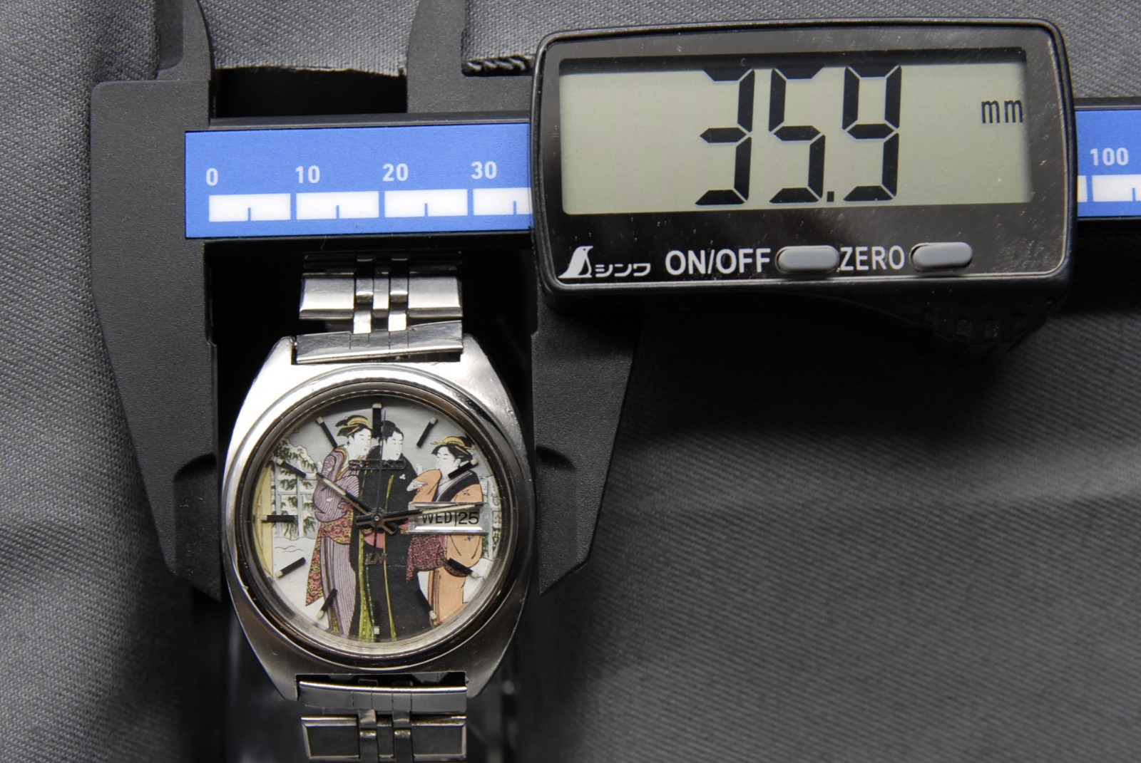 1970y SERVICED [EXC+5]Vintage SEIKO Lord Matic 5606-7140 LM 36mm UKIYOE AT Watch