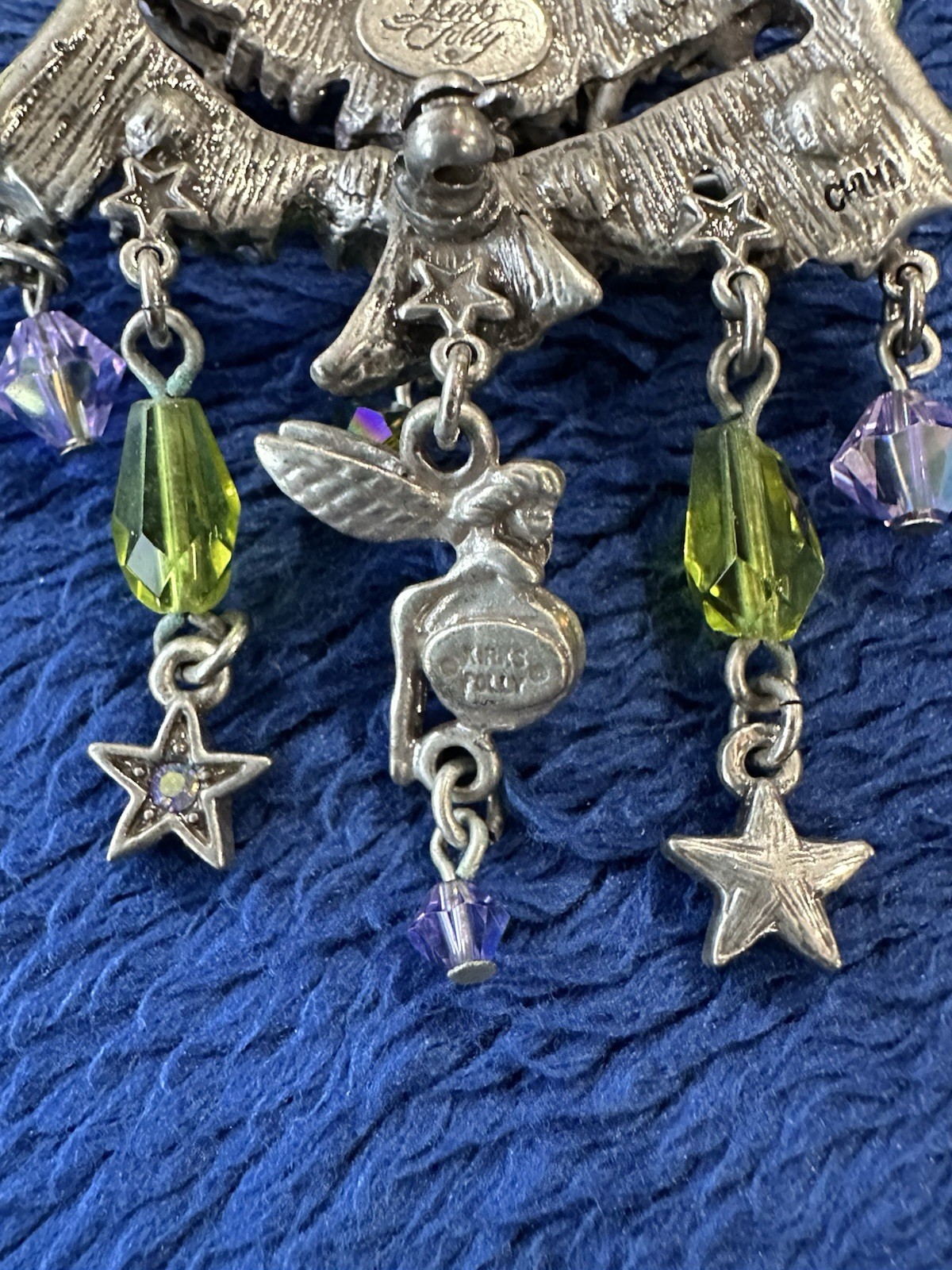 Kirk’s Folly Mystical AB Crystal Fairy Christmas Tree Brooch, 3.75in