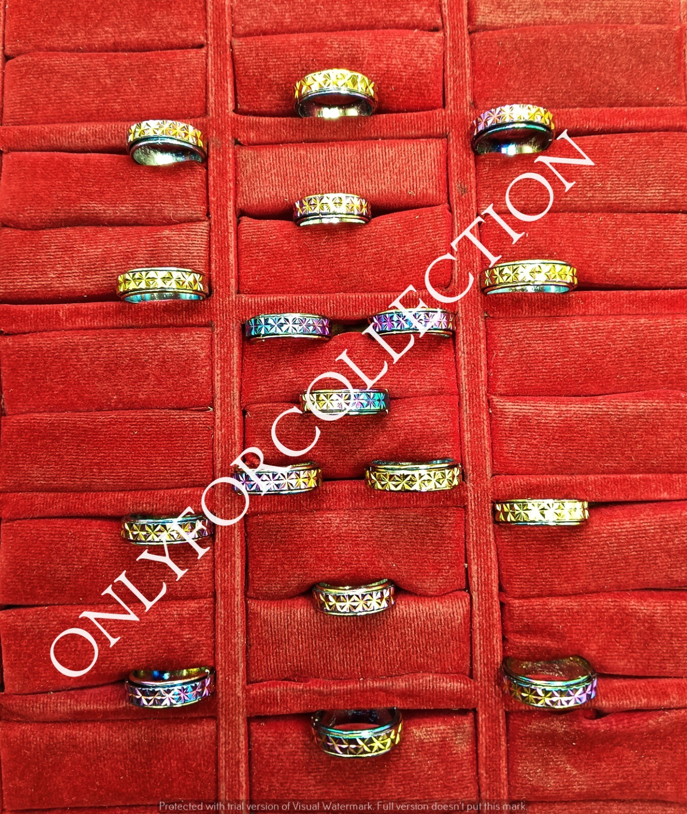 Anti- Anxiety Rainbow Spinner Stainless Steel Band Fashion Wholesale Rings Lot