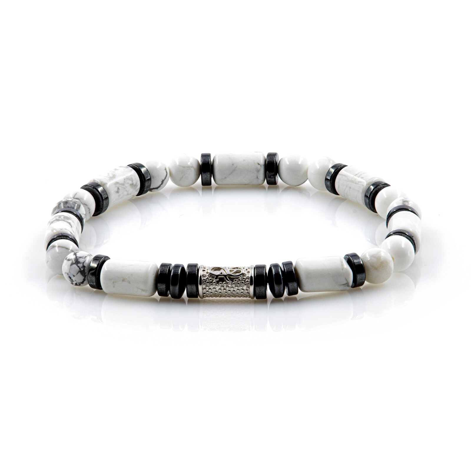 Pearl Bracelet White Turquoise Beads 6mm Pearl 925 Sterling Silver Men Women
