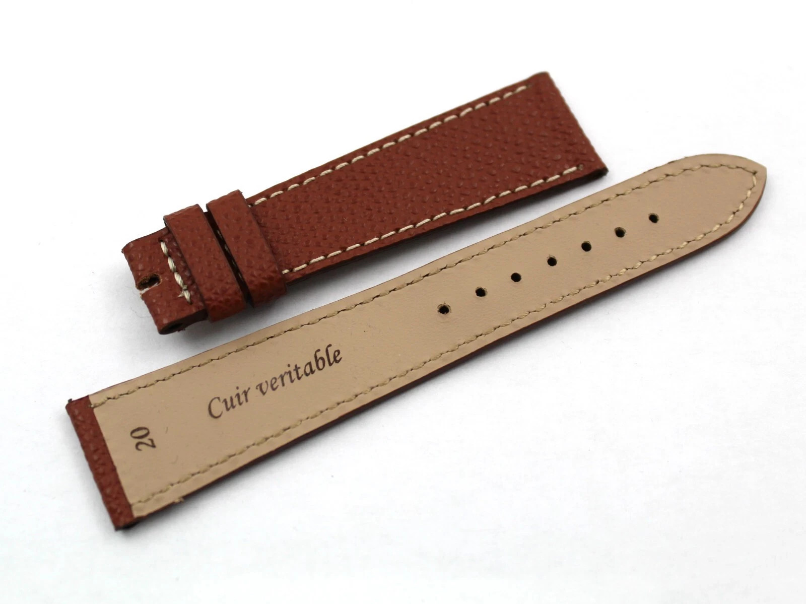 Genuine Leather Brown Brick Watch Strap Various Sizes Handmade New