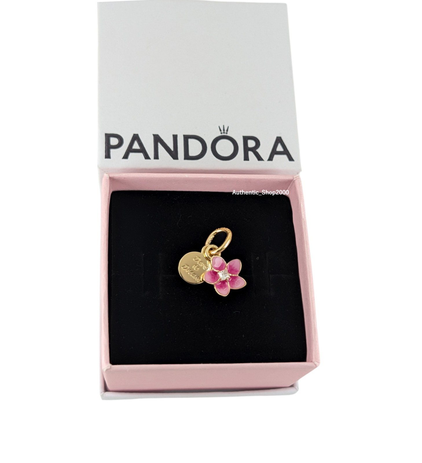 New 100% Authentic PANDORA 14k x Disney Moana Flower Dangle Charm 763845C01