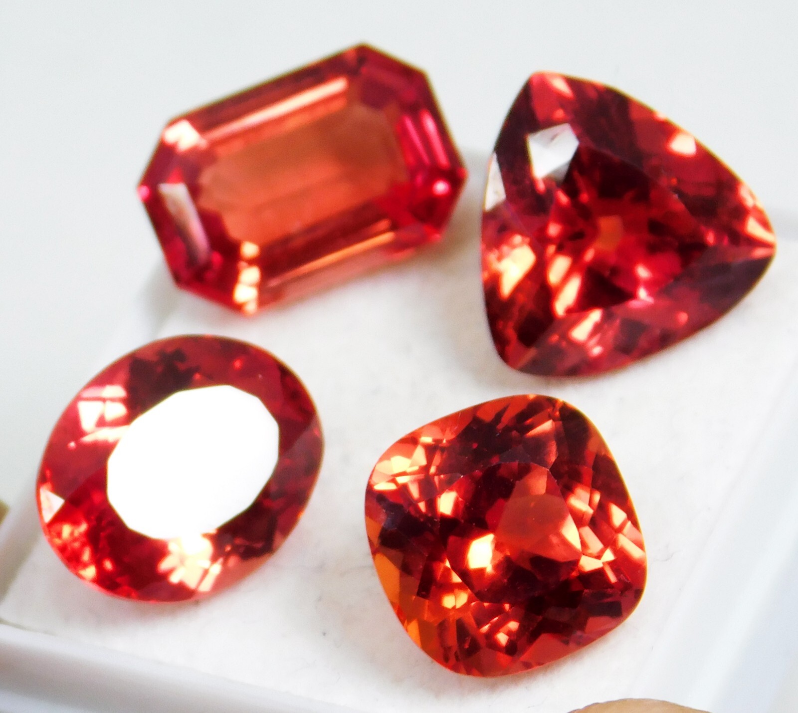 Natural Orange Pink Padparadscha Sapphire 31.50 Ct Certified Mixed Gemstone Lot