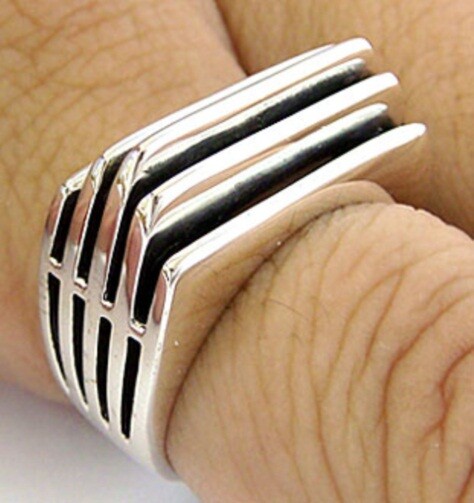 HEAT SINK SOLID STERLING 925 SILVER RING