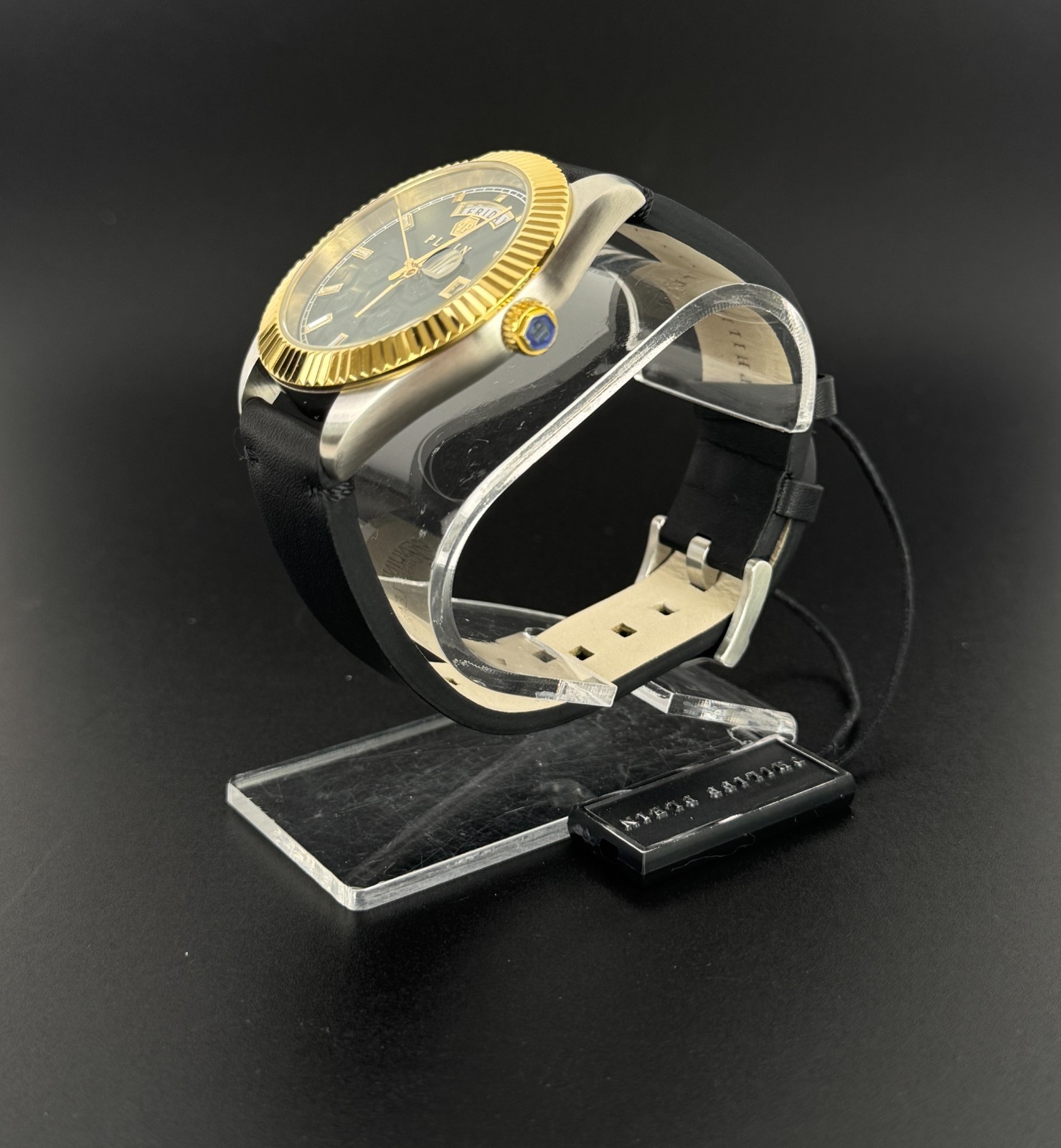 $450 Philipp Plein New Men Date Superlative Gent Watch Gold Stainless PWPVA0124