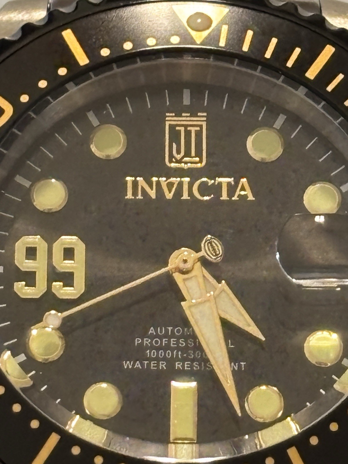 Invicta Jason Taylor Men’s Automatic Watch Black/Gold SS model 30212