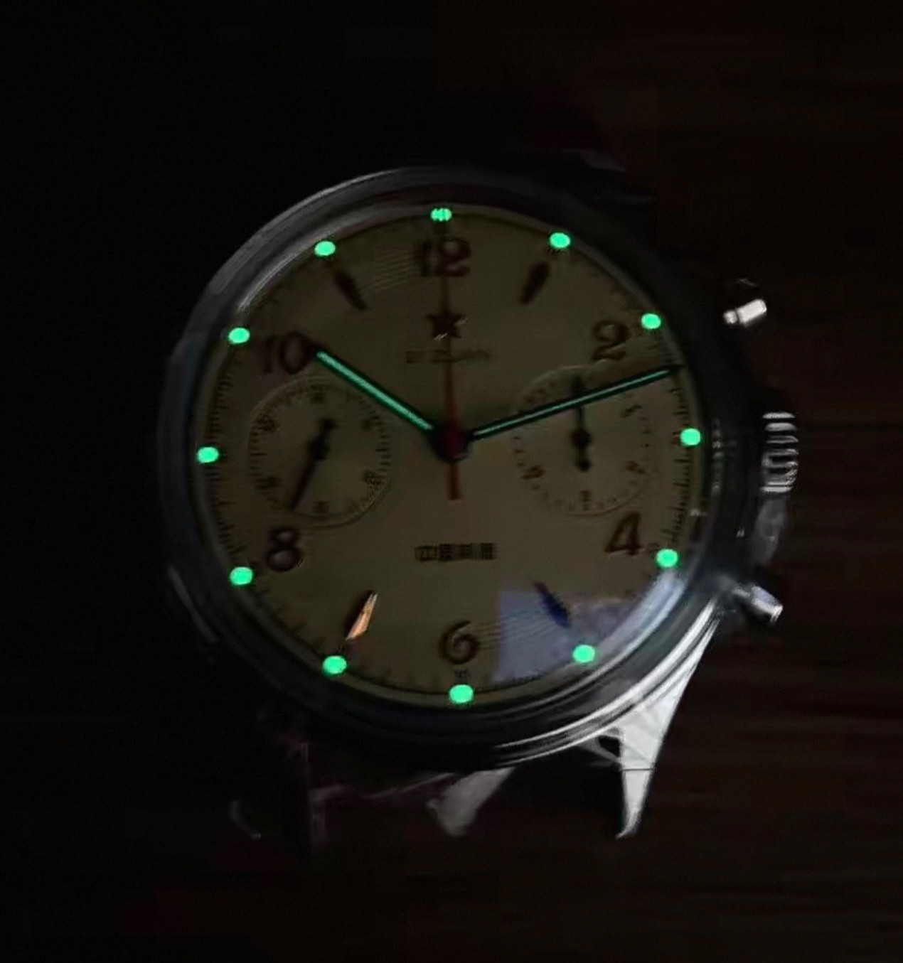 Seagull Mechanical 38mm Pilot Men’s Watch Sapphire Crystal ST1901 Gooseneck