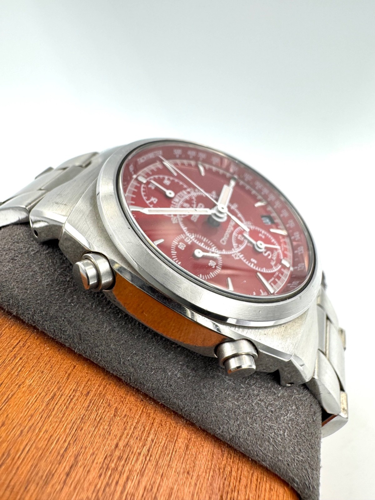 vintage seiko 34mm Men Quartz Watch New Battery working 7T32-9000 -f1539