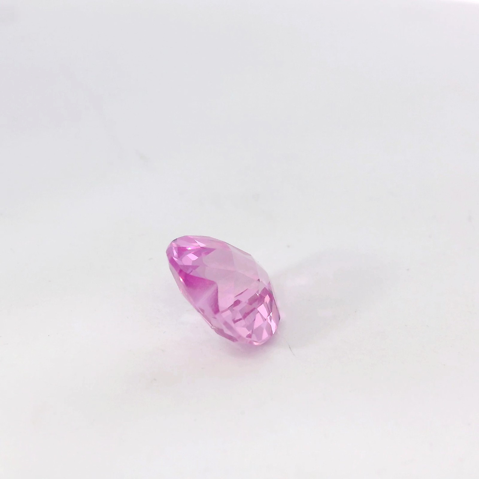 7.36ct Loose Faceted Heart Shaped Heat Treated Light Pink Topaz Gemstone 12x12mm