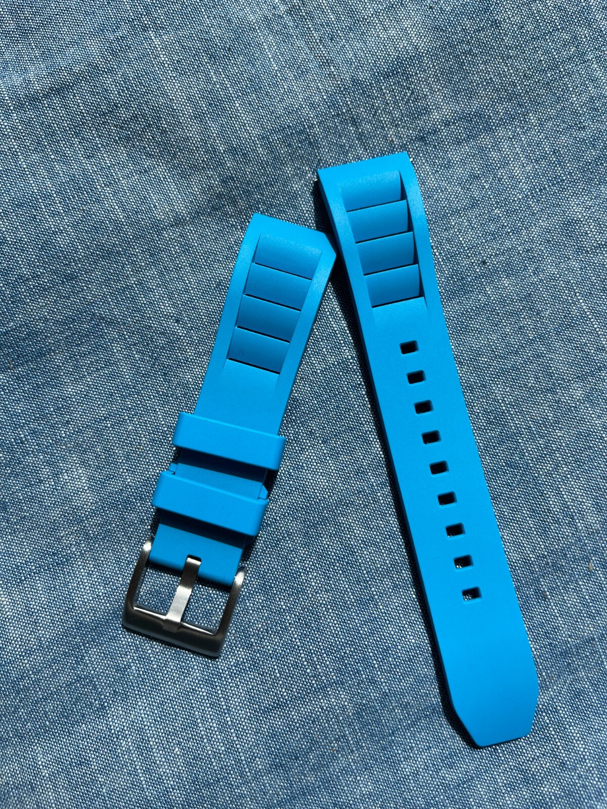 Wiscasset Watch – Premium FKM Vented / Fin Style Diver Strap (FREE SHIPPING)