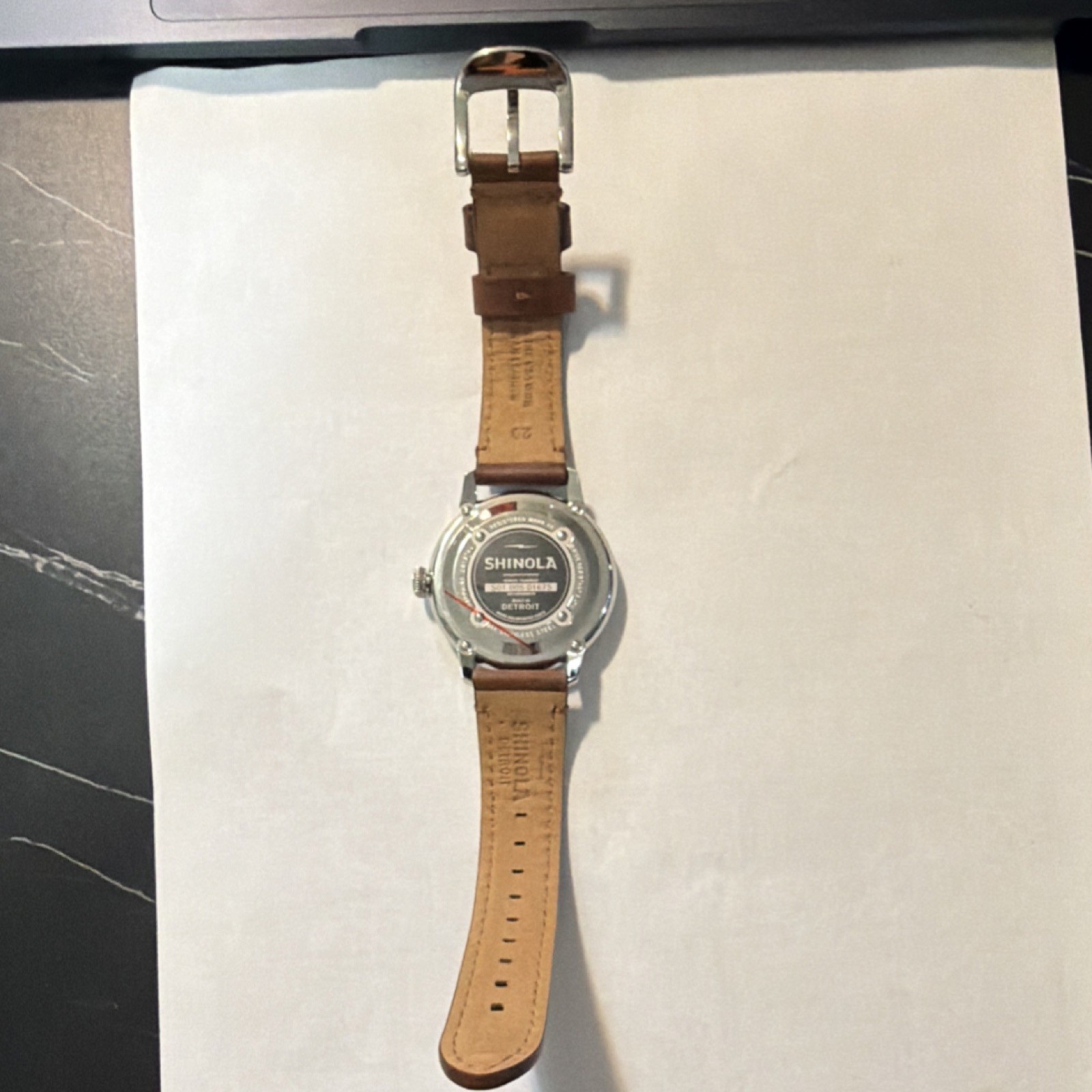 Shinola Argonite-1069 Men’s Blue Dial Brown Leather Quartz Classic Watch