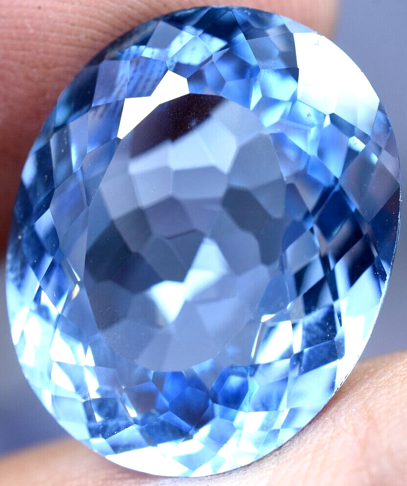 Natural 22.65Ct Namibia Jeremejevite Flawless Certified Oval Cut Loose Gemstone