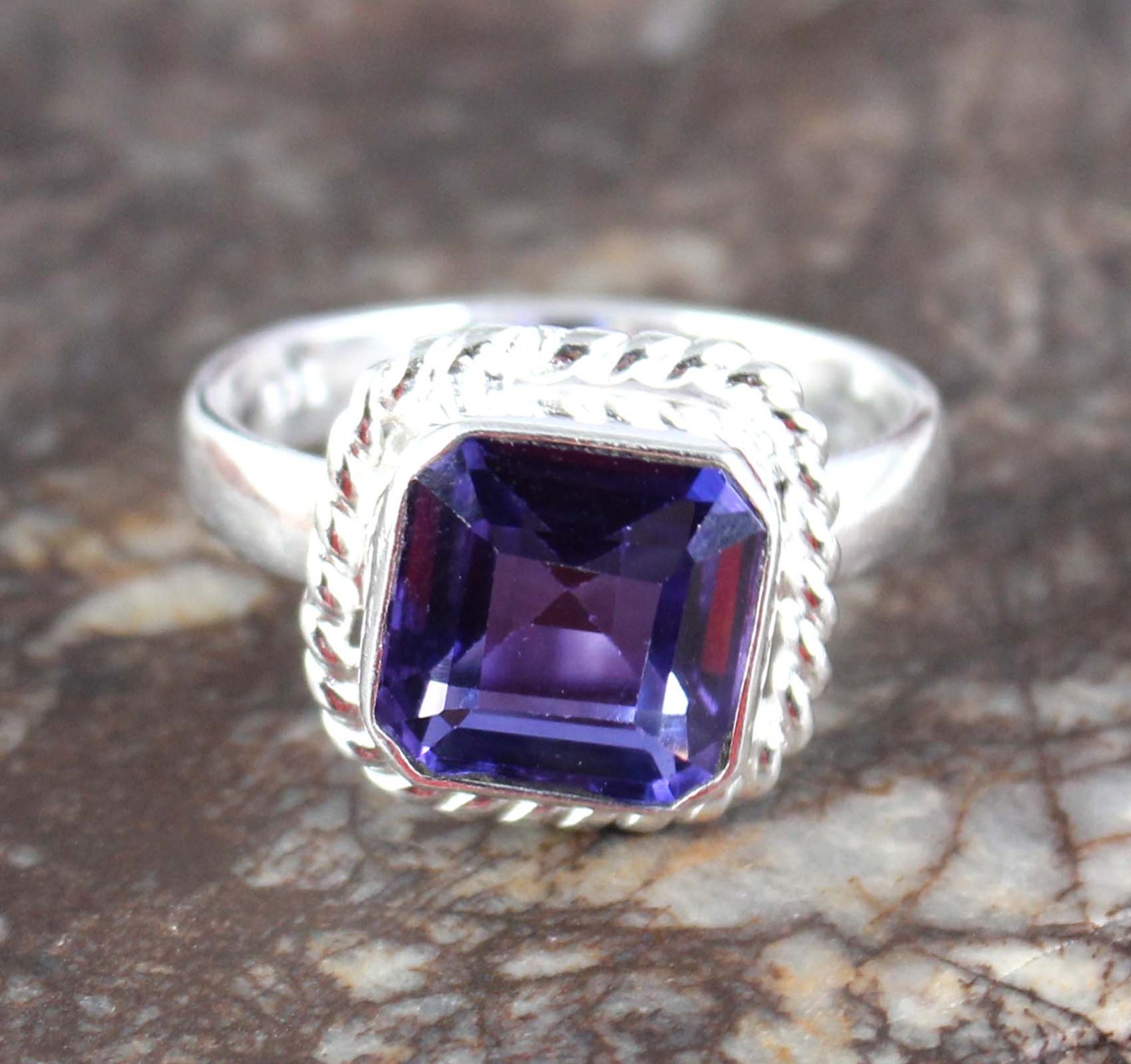 Natural 12.25 Ct Boysenberry Sapphire Octagon Gemstone Ring Free Certification