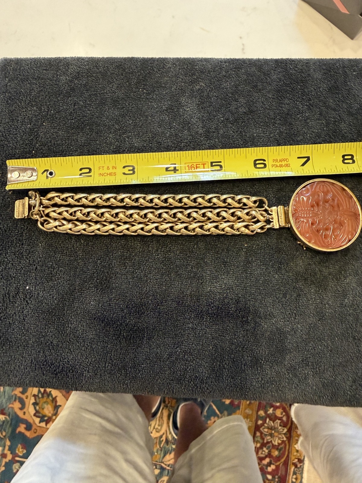 CAbi Villa Convertible Gold Chain Bracelet/Brooch w Cabi Box