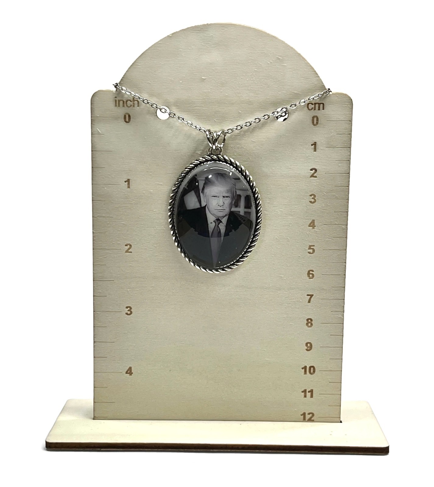 Donald Trump or JD Vance or Elon Musk Glow in the Dark Pendant Necklace