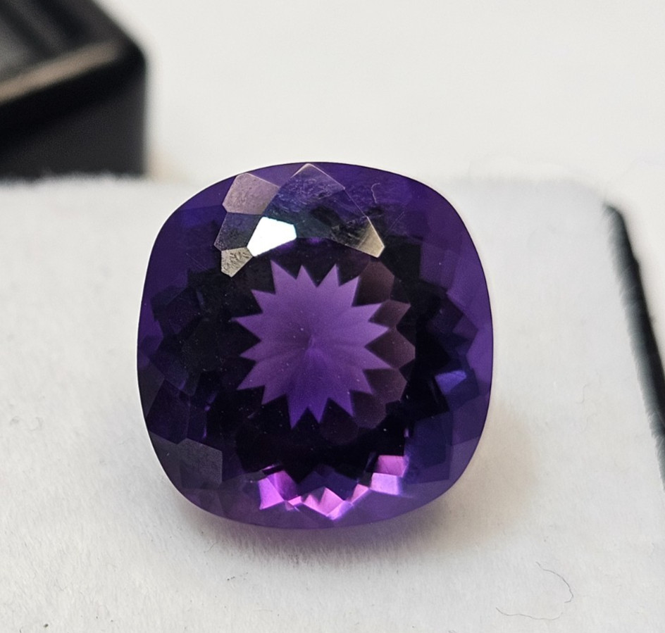 Purple Amethyst 6-7 Ct Cushion Cut Natural Certified For Ring Making Gemstone