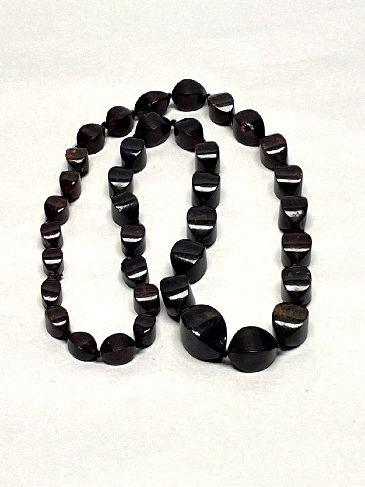 Vintage Natural Baltic Amber Necklace Rich Cognac Freeform Beads 30″ 75.73g