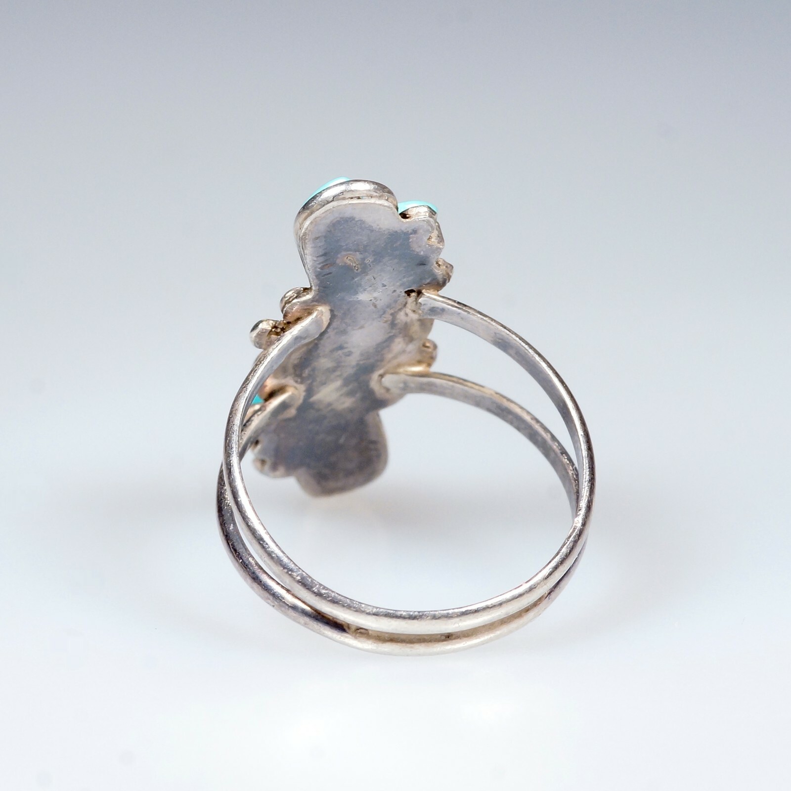 Mexico Designer Ring 925 Silver Turquoise Mexico Modernist Silver Native Taxco