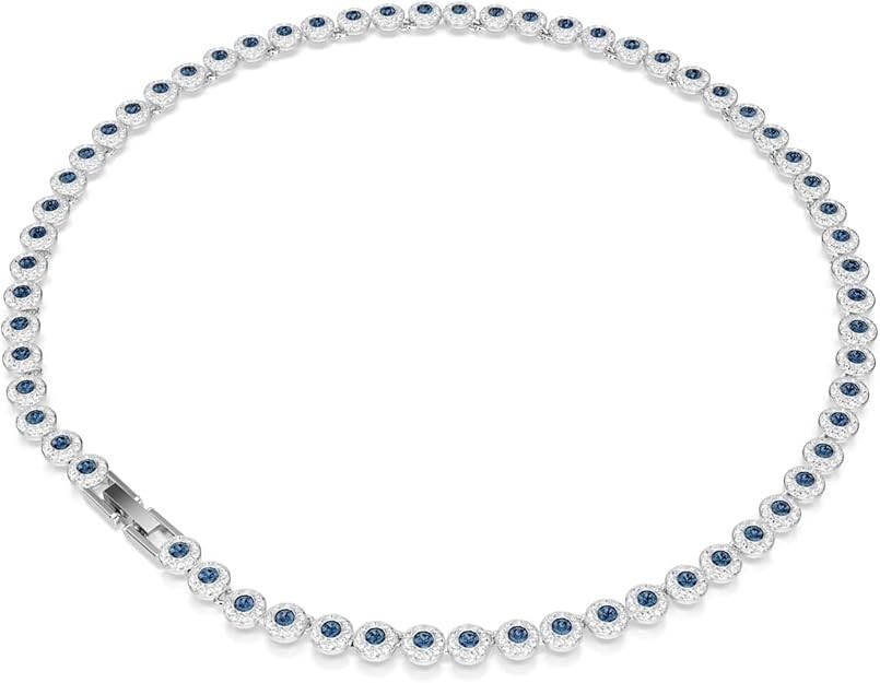 Swarovski Una Angelic Tennis Necklace Round Cut Rhodium Plated *NEW IN BOX*